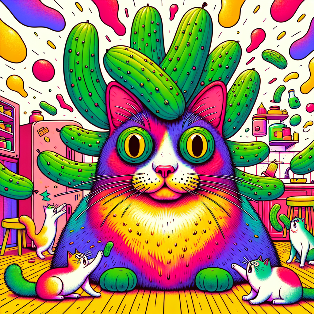 Adorable cat with a pickle - pickle cat memes and their humor