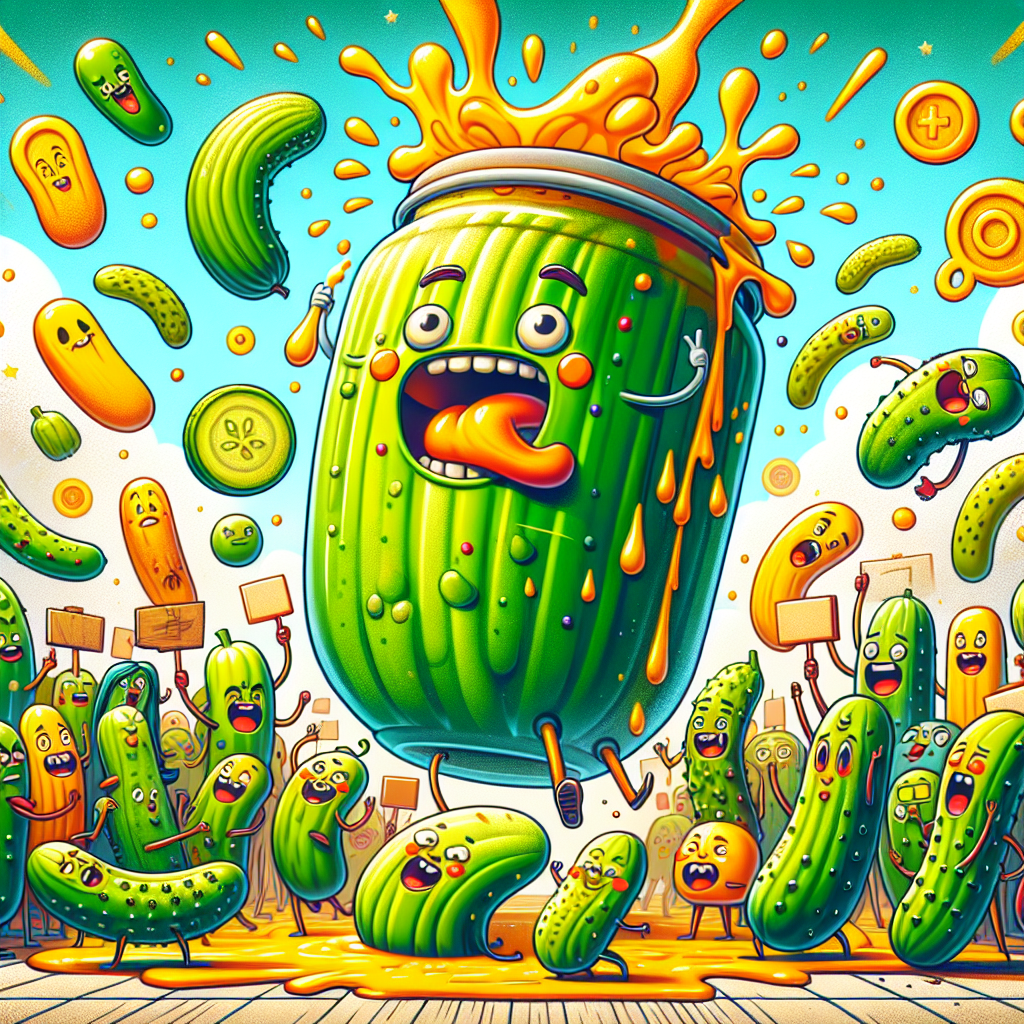 A jar of pickle juice for bloating relief - natural remedy